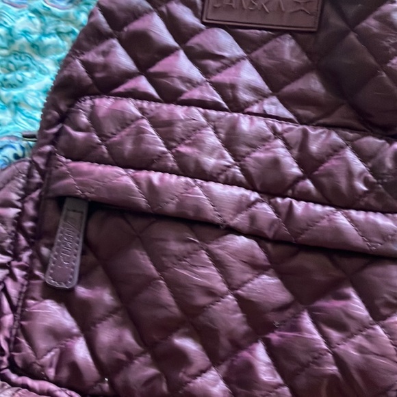 Danskin Quilted Backpack in Rich Purple - Picture 2 of 12